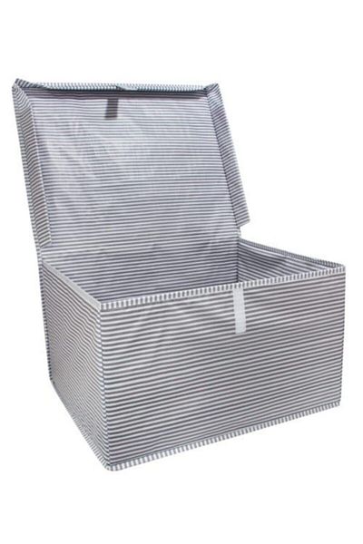 Milenay 2 Pieces - Multi-Purpose with Lid Laundry-Storage-Organization Etc Storage, Box 50x40x30 - Maxi Box - Gray