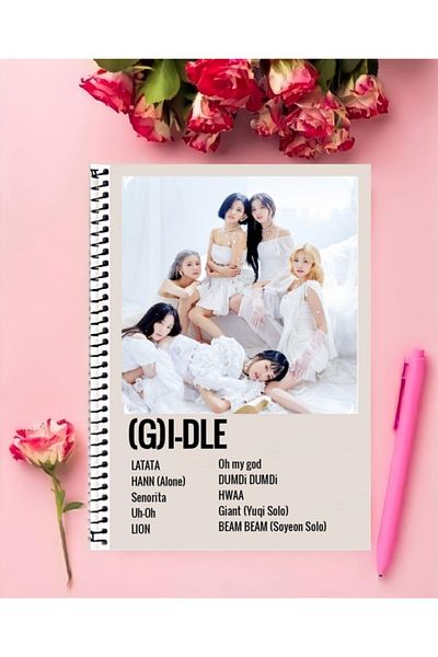 animeandyourworld A4 Size 21*29 cm Ringed Unlined Large Size Gıdle Notebook - 1 Piece Special Design