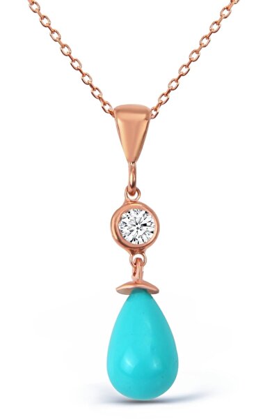 Argentum Concept 925 Ayar Gümüş Zirkon Taşlı Mayorka İncili Kolye - N095001