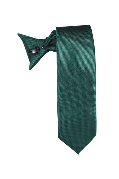 PROKRAVAT Dark Green Eyelet Clip Tie
