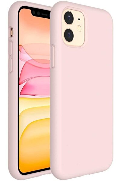 Miscase Iphone 11 Pro Max Uyumlu Silikon Case Mikrofiber Iç Arka Koruma Telefon Kılıfı Pudra Pembe