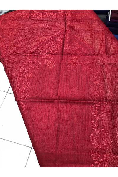 Güney Tekstil Etuval Prayer Rug Embroidery Silvery Red