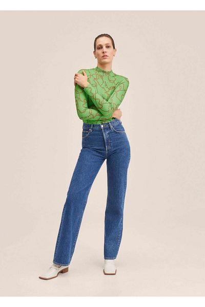 MANGO Woman T-Shirt mit Ketten-Print