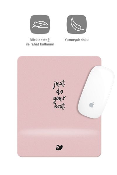 Özer Store Motivation Series Rectangular Mouse Pad with Wrist Support Mouse Pad