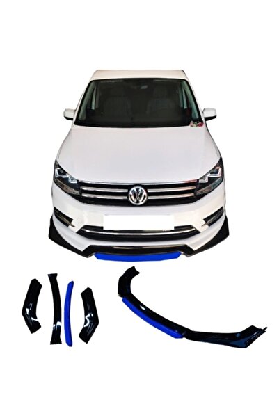 automars Caddy 4 Parça Ön Lip Üniversal Ön Tampon Eki Piano Black Renk