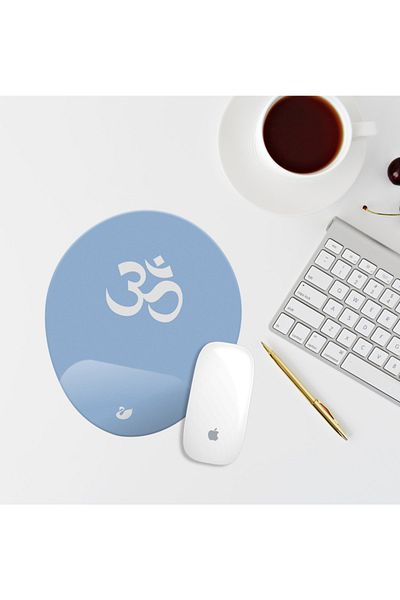 Özer Store Suport pentru încheietura mâinii cu tematică Yoga Om Symbol Mouse Pad dreptunghiular