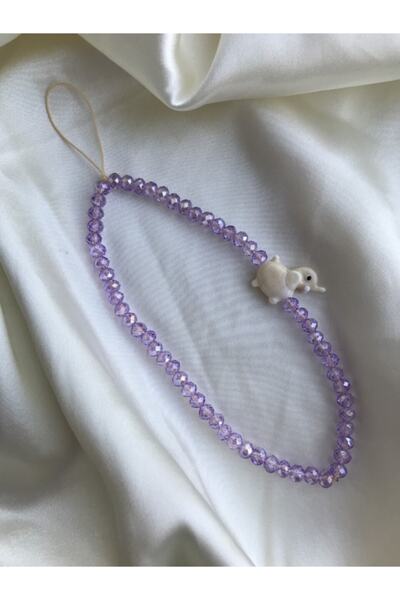 PEONY peonyofficiall Fil Cam Murano Ve Mor Kristal Boncuk Detaylı Telefon Cha...