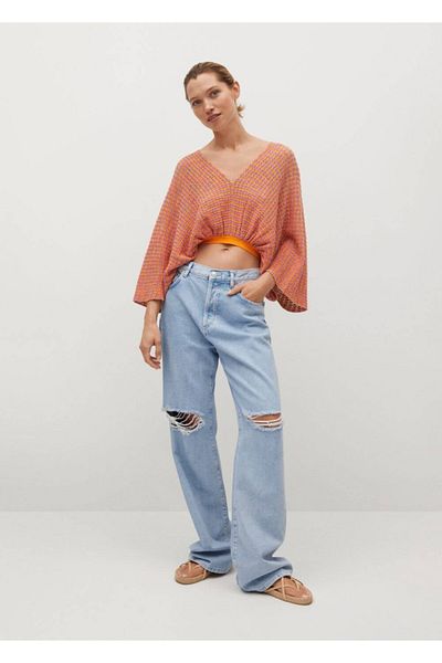 MANGO Woman Top tricotat fără spate