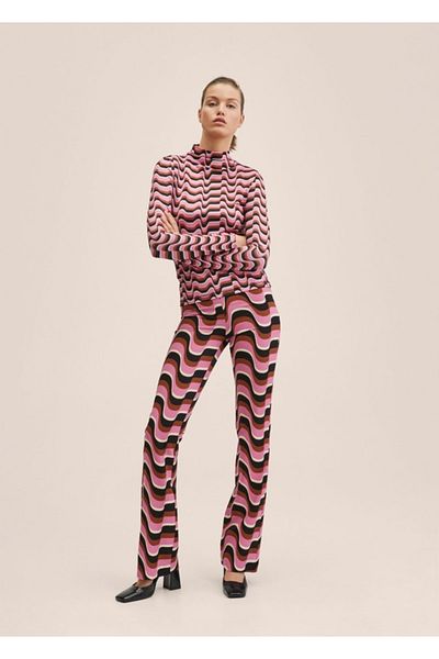 MANGO Woman T-shirt με ρετρό στάμπα