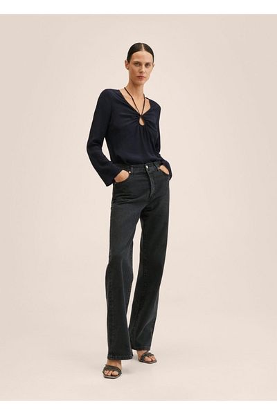 MANGO Woman Ripped Detailed Blouse