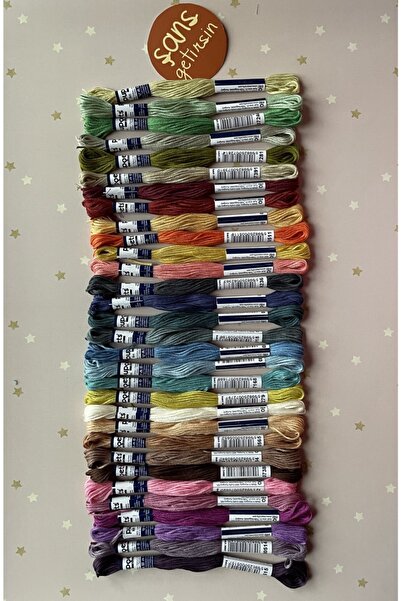 BibuPunch Bibu Muline Nakış Ipi Özel Seçilmiş 30 Renk - Set 1