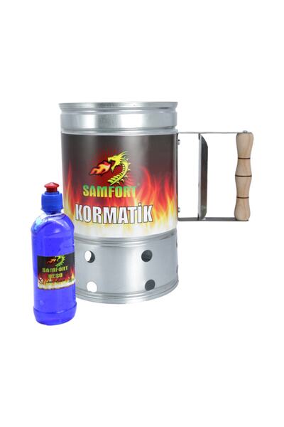 SAMFORT Büyük Boy Yakıt Jel Hediyeli Közmatik Setikormatik Mangal Barbekü Yak...