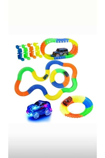 BFY TOYS Magic Tracks Hareketli Raylar 168 Parça, Işıklı Araba , Raylı Araba Y058