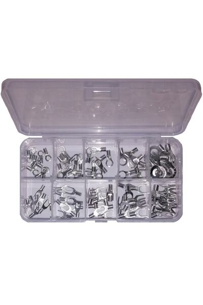 Genel Markalar 100 Adet 10 Boy Kutulu Sıkma Kablo Pabucu Terminali