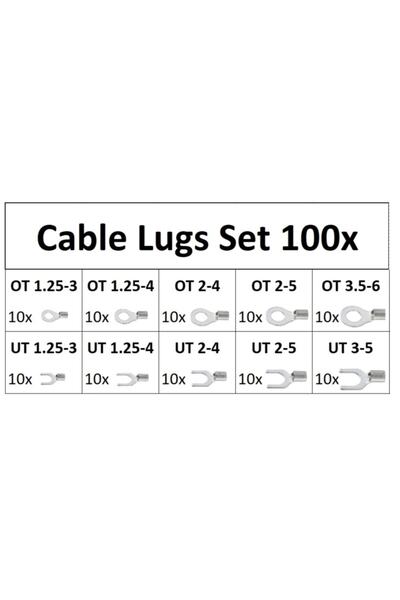 Genel Markalar 100 Adet 10 Boy Kutulu Sıkma Kablo Pabucu Terminali