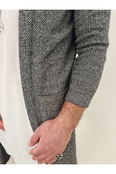 Boldy Ζακέτα με κουκούλα Long Fit Ανδρικό παλτό Long Fit Ζακέτα Longfit Ζακέτα