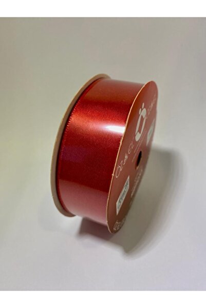 ÖZ-EL AŞ شريط ساتان أحمر مع زخرفة رأس السنة - 2.5 سم، 5 متر، 135 050 عبوة