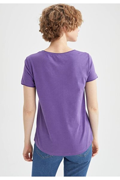 DeFacto Regular Fit V Yaka Kısa Kollu Tişört