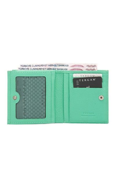 Tergan Green Genuine Leather Women's Wallet 05627K2A
