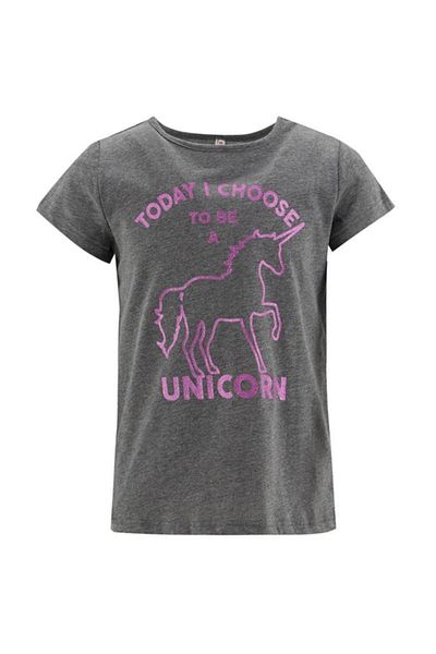 DeFacto Girl's Cat Printed Short Sleeve T-Shirt