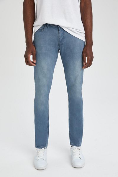 DeFacto Jean παντελόνι Pedro Slim Fit Κανονική μέση με στενό πόδι