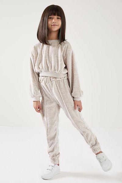 DeFacto Κοριτσίστικο φούτερ Relax Fit Crop Velvet