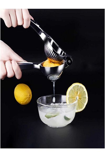 Cagla Homes Lemon Squeezer Cast Iron Orange Citrus Squeezer Silver Luxury Real Cast Large 23 Cm Height X 8 Cm Diameter