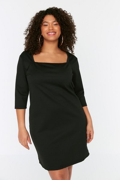 Trendyol Curve Große Größen in Kleid - Schwarz - Jerseykleid