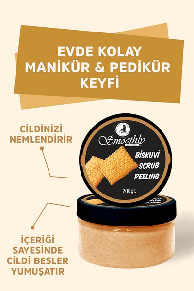 Smoothly Biscuit Flavored Revitalizing & Softening Hand, Foot and Body Care Peeling 200gr