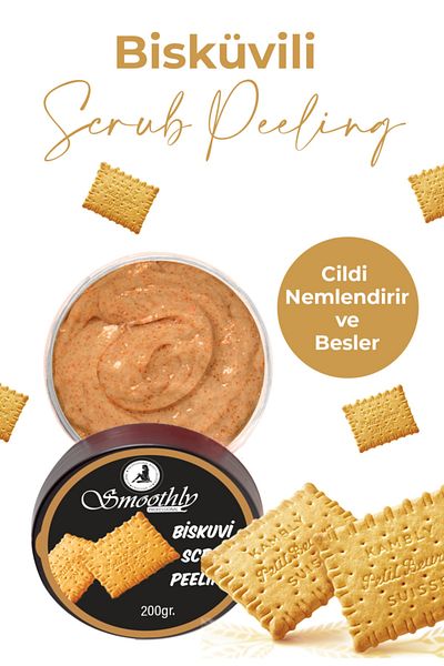 Smoothly Biscuit Flavored Revitalizing & Softening Hand, Foot and Body Care Peeling 200gr