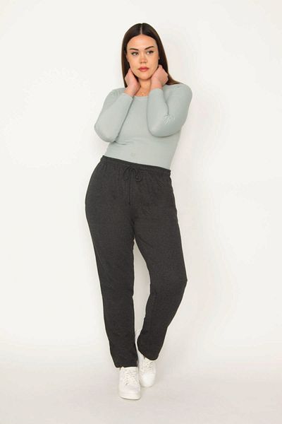 Şans Plus Size Pants - Gray - Straight