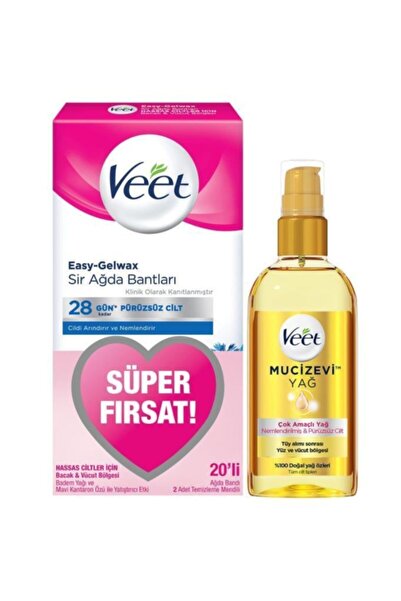 Veet Mucizevi Yağ - Çok Amaçlı Nemlendirici 100 ml Sir Ağda Bandı Süper Fırsa...