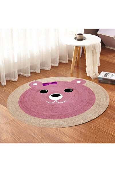 Bonny Home Jüt Yuvarlak Hasır Halı Salon, Oda, Koridor, Mutfak Halısı Ks1081