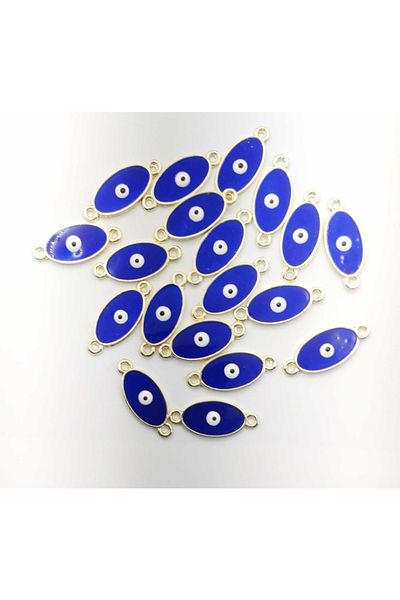 yiğit aksesuar Oval Evil Eye Necklace Bracelet Tip 1 Piece