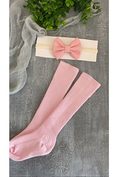 Selda Aksesuar Kız Bebek Çorap Bandana Set