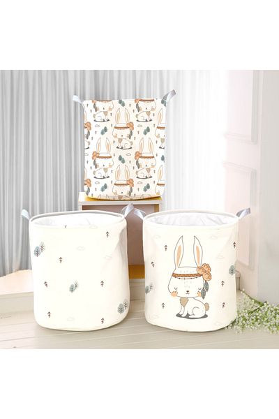 instababyrooms Triple Digital Printed Basket Model - Multi-Purpose 022