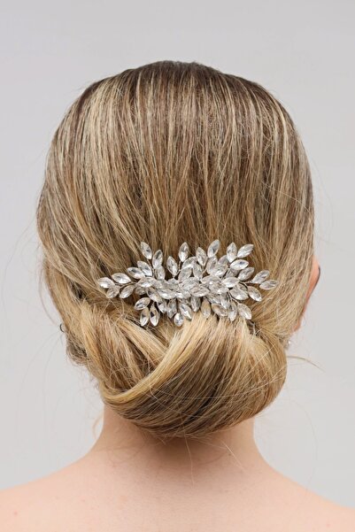 Turkuaz Saç Aksesuarı Zirkon Taştan