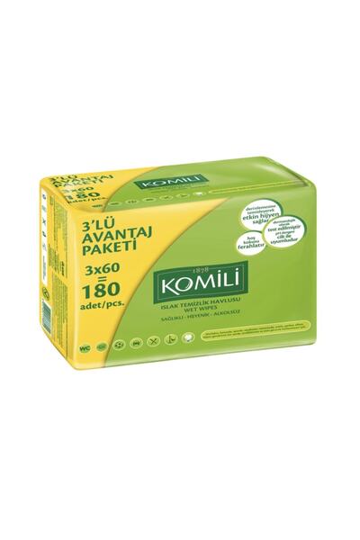 Komili Islak Havlu 60'lı 3'lü Paket