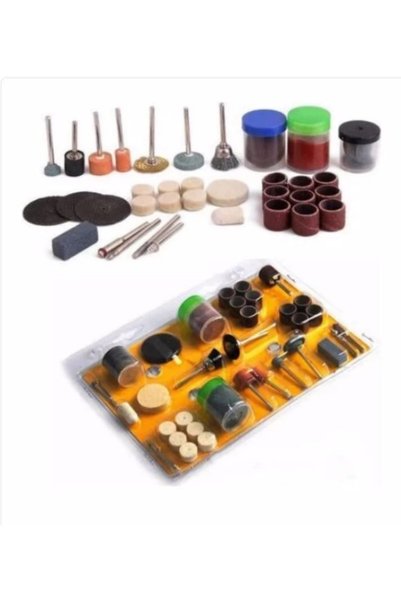 REKOTOOLS -105 Parça Taşlama Zımpara Dremel Gravür Oyma Delme Hobi Seti