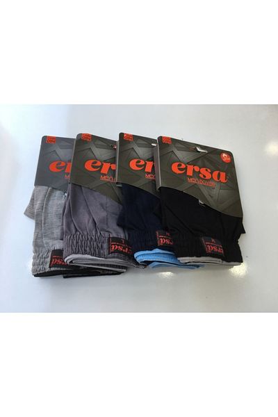 ersa çamaşır ERSA 4 ΤΕΜΑΧΙΑ 100% ΒΑΜΒΑΚΙ (ΒΑΜΒΑΚΙ) ΜΟΝΟΧΡΩΜΑ ΑΝΔΡΙΚΑ ΜΠΟΞΕΡ