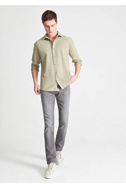 Mavi M0035132195 Mavi Marcus Düz Kesim Erkek Jean Pantolon Açık Gri