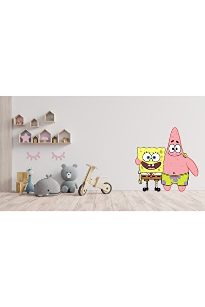 Sepet Yıldızı 60x60 Cm SpongeBob and Patrick Wall Sticker