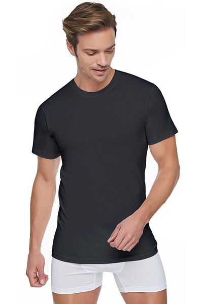 Seher Yıldızı Men's Crew Neck Half Sleeve Combed Cotton 6-Piece Undershirt Tank Top