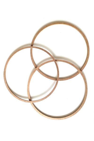 DEKOLOBİ 3'lü 45 Cm MDF Halka Vidasız Makrome Kasnak Düş Kapanı