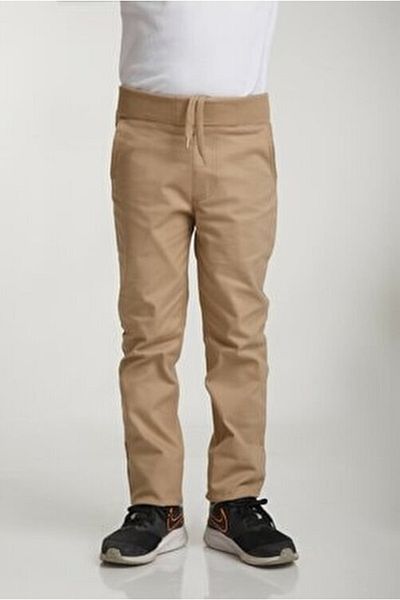 ümitteks iş ve okul kıyafetleri Beige School Trousers Canvas