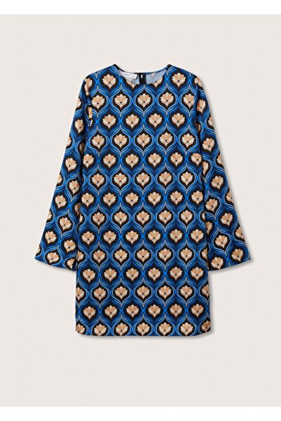 MANGO Woman Desenli Retro Elbise