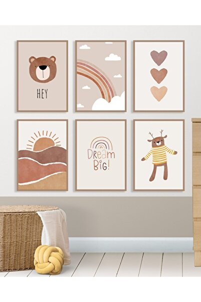 Baby/Children's Room 100% Mdf Custom Design Wall Table Set 6 Pieces