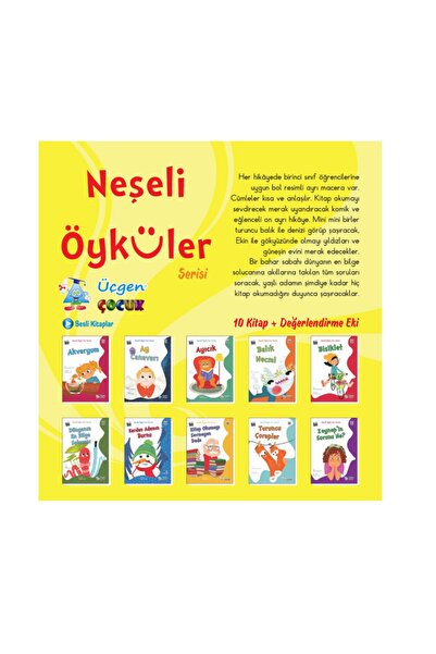 Üçgen Yayıncılık Neşeli Öyküler Serisi - 10 Kitap + Değerlendirme Eki