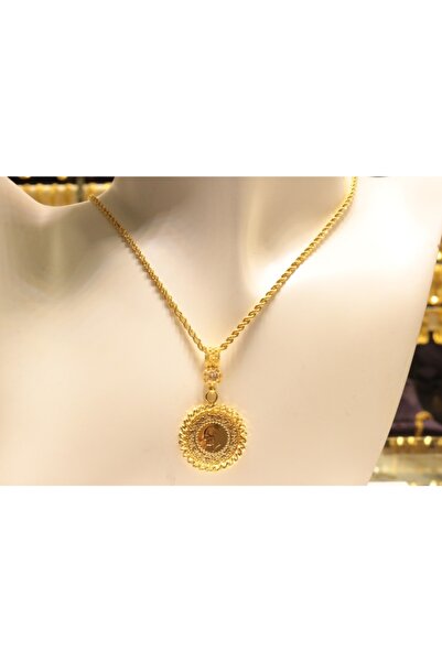 Güler Kuyumculuk Altın Baskı Çeyrek Altınlı Halat Zincir