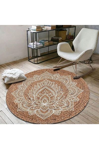 Bonny Home Jute Wicker Round Door Face Plate Ks-1015